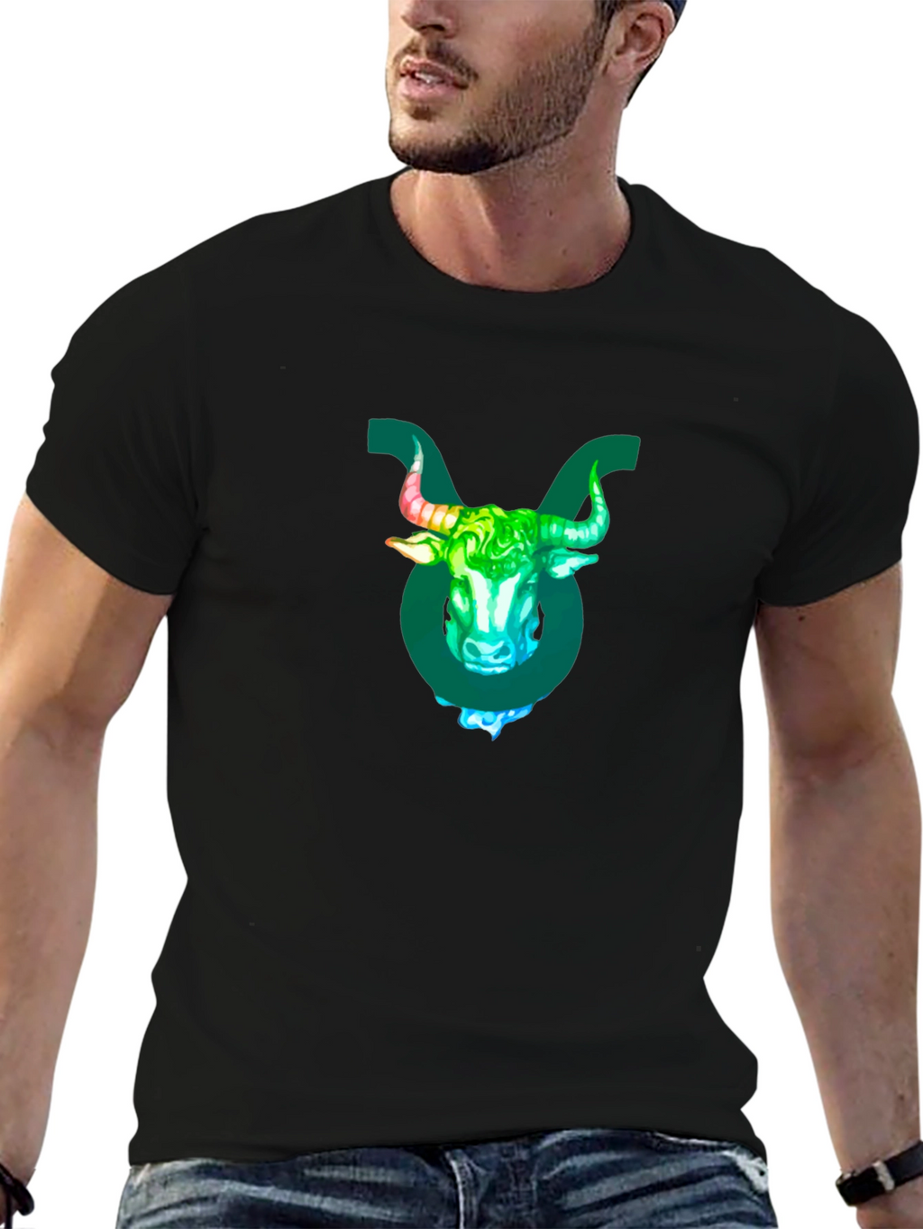 Taurus Zodiac Graphic Tee - Bull Design