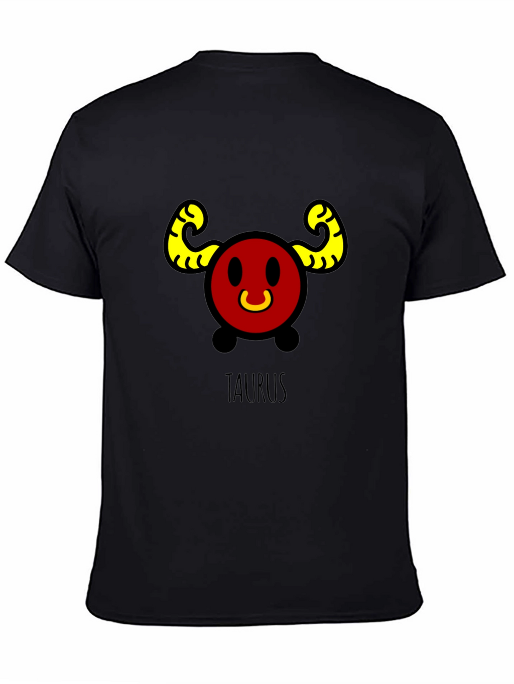 Taurus Zodiac Sign Black T-Shirt