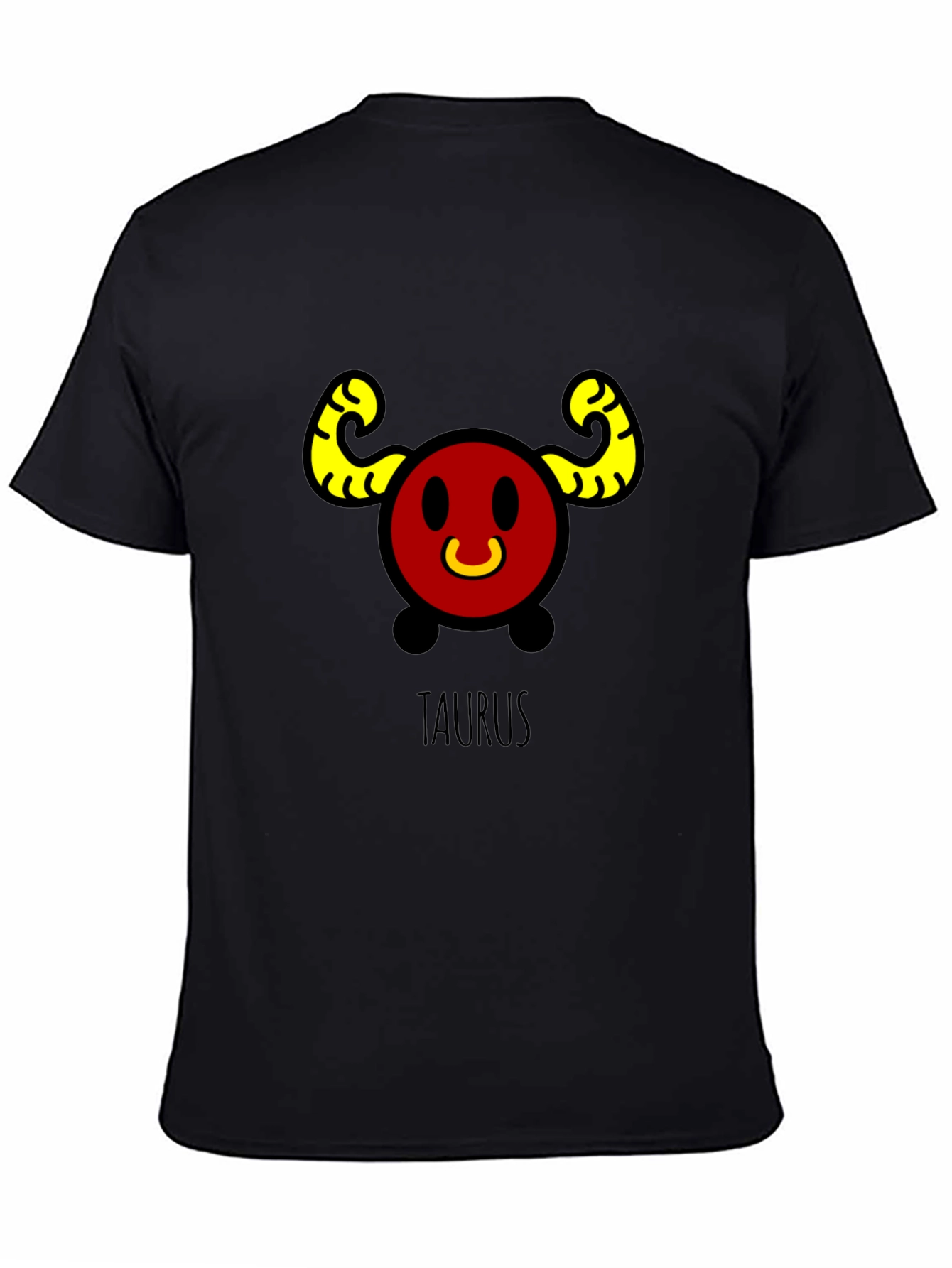 Taurus Zodiac Sign Black T-Shirt