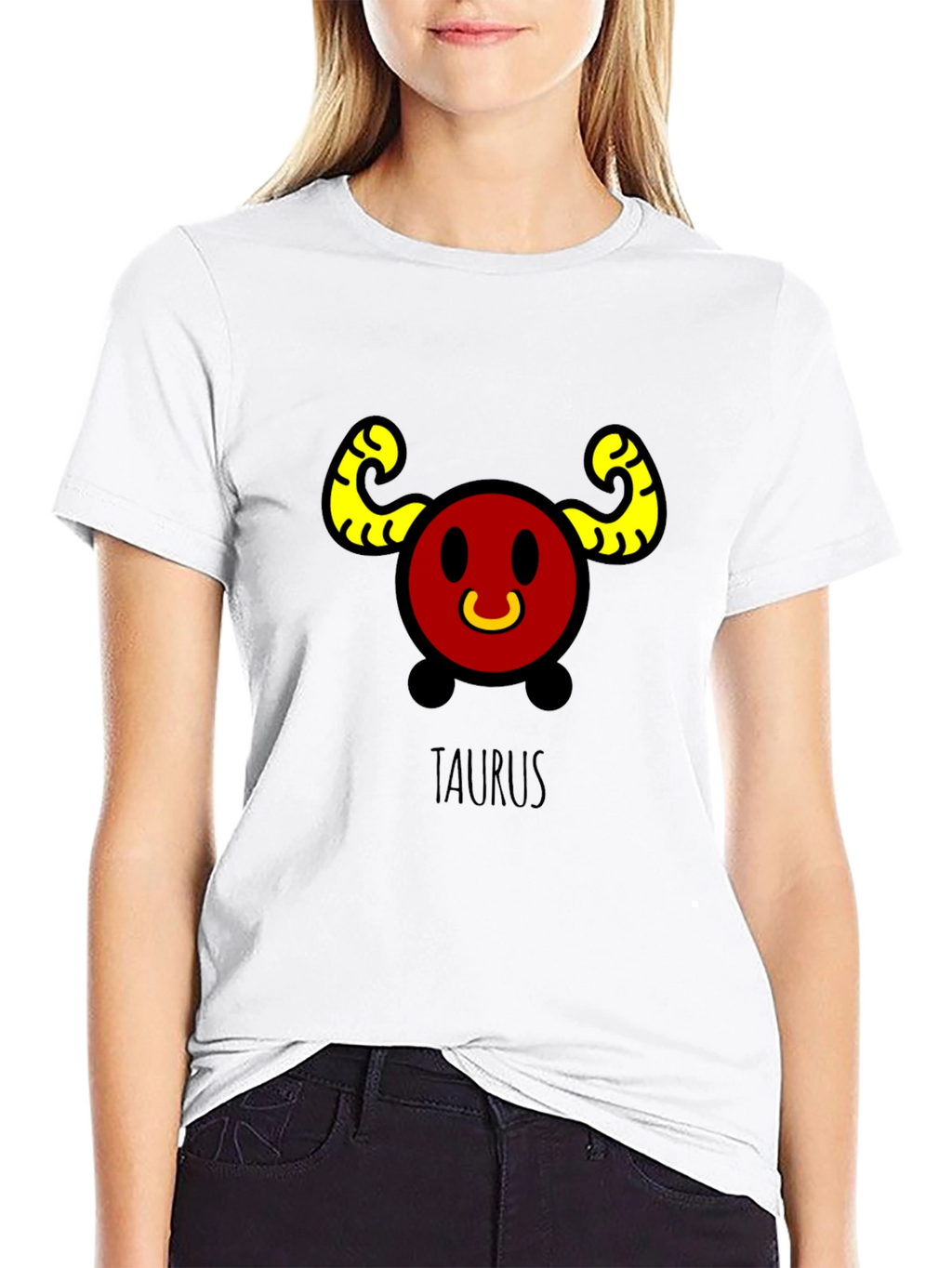 Taurus Zodiac Sign Black T-Shirt