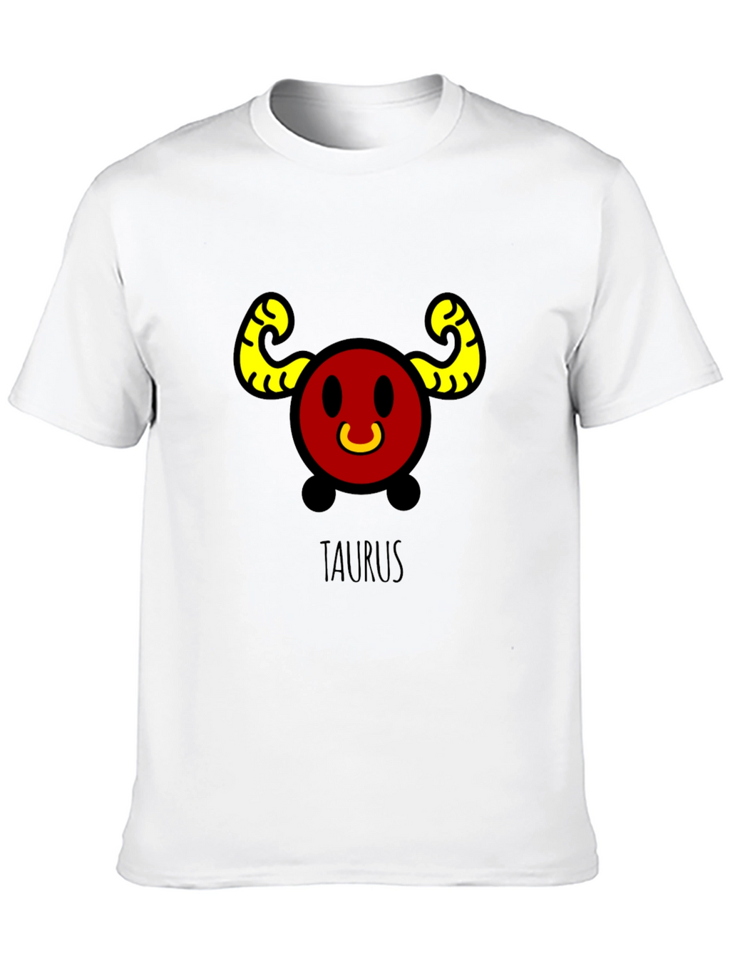 Taurus Zodiac Sign Black T-Shirt