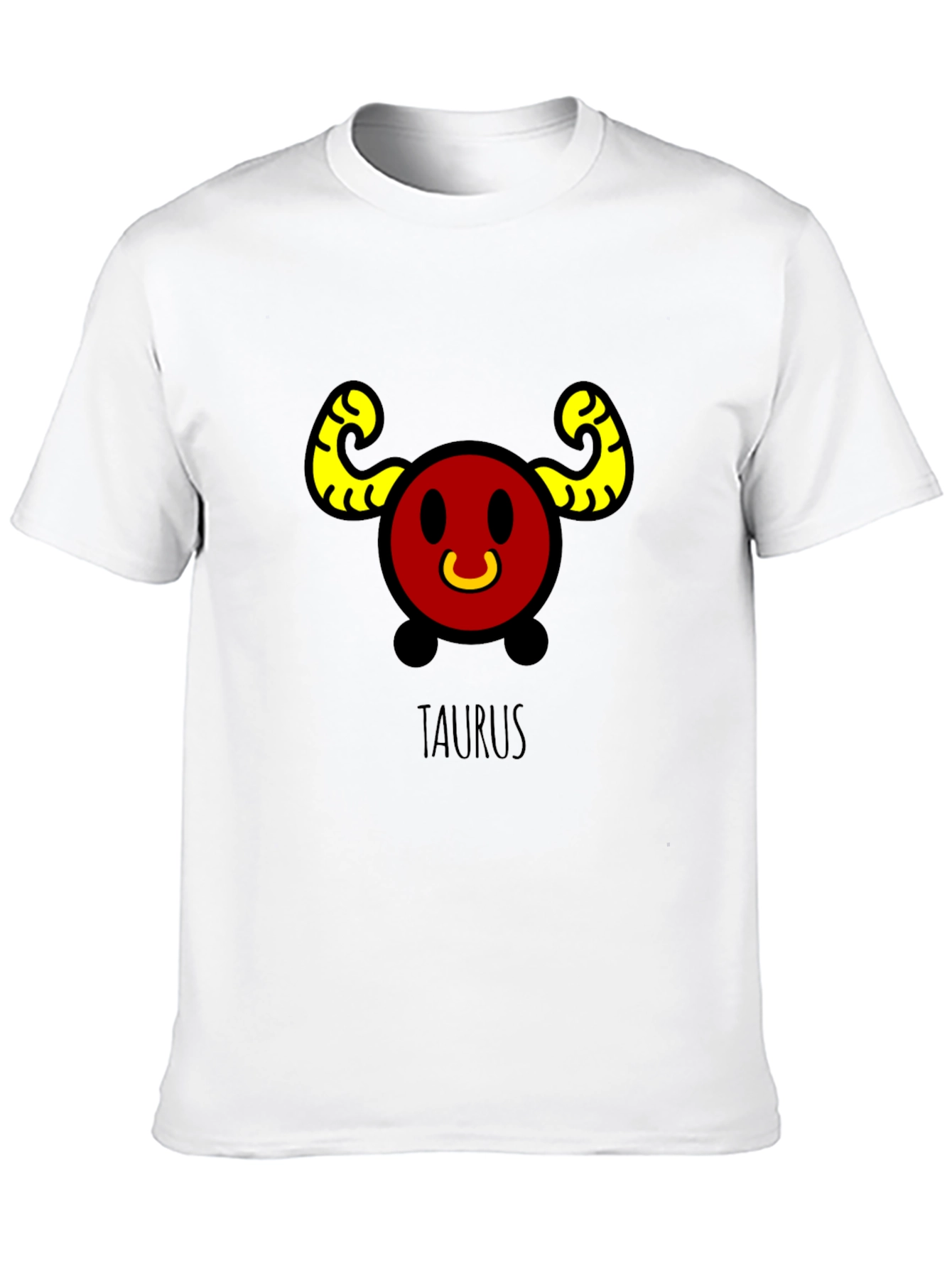 Taurus Zodiac Sign Black T-Shirt