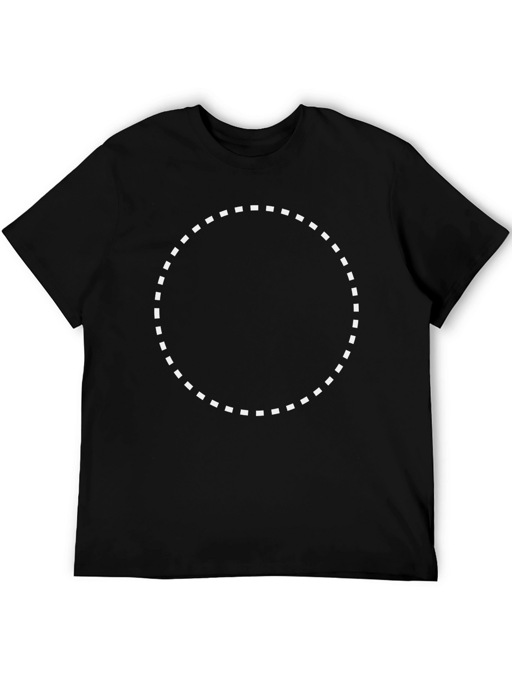 Black Crew Neck T-Shirt with Custom Print Space