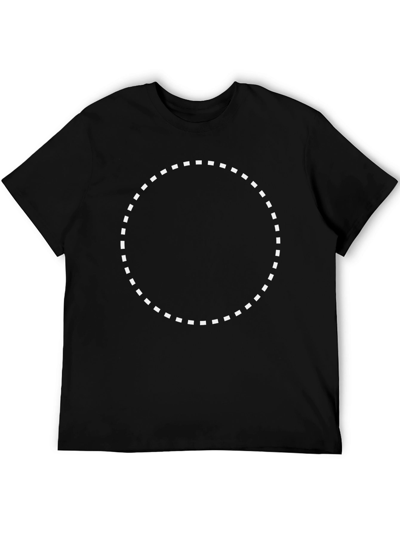 Black Crew Neck T-Shirt with Custom Print Space