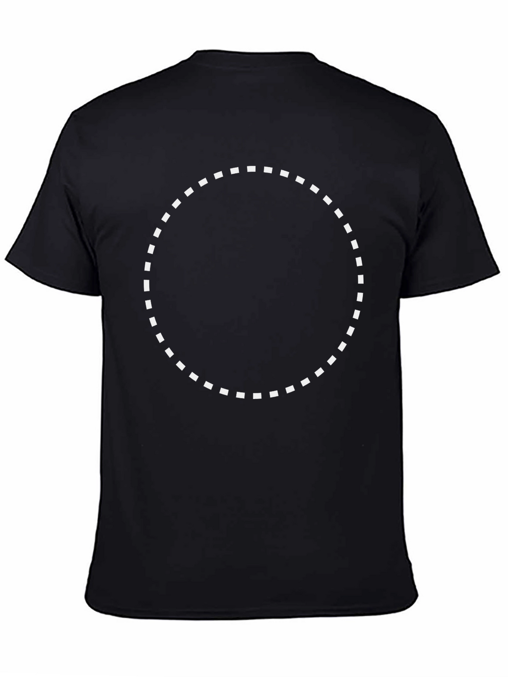 Black Crew Neck T-Shirt with Custom Print Space