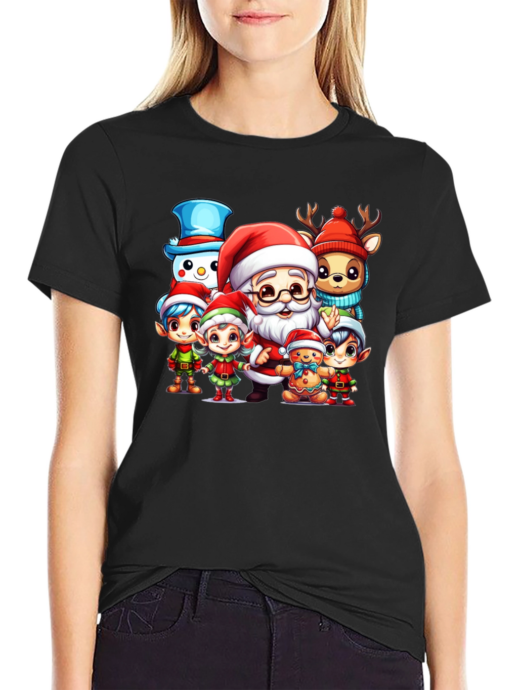 Festive Santa & Friends Graphic Tee