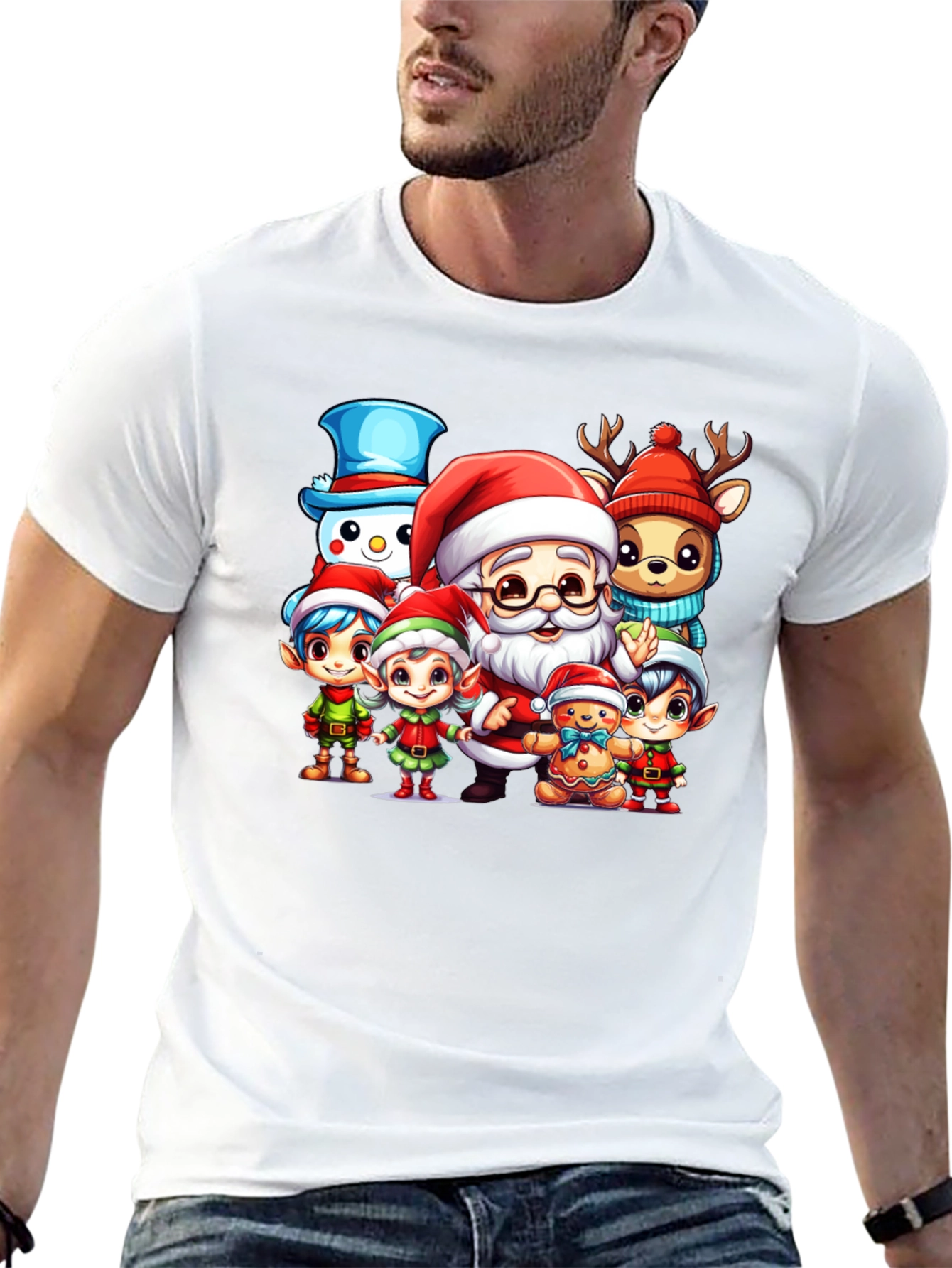 Festive Santa & Friends Graphic Tee
