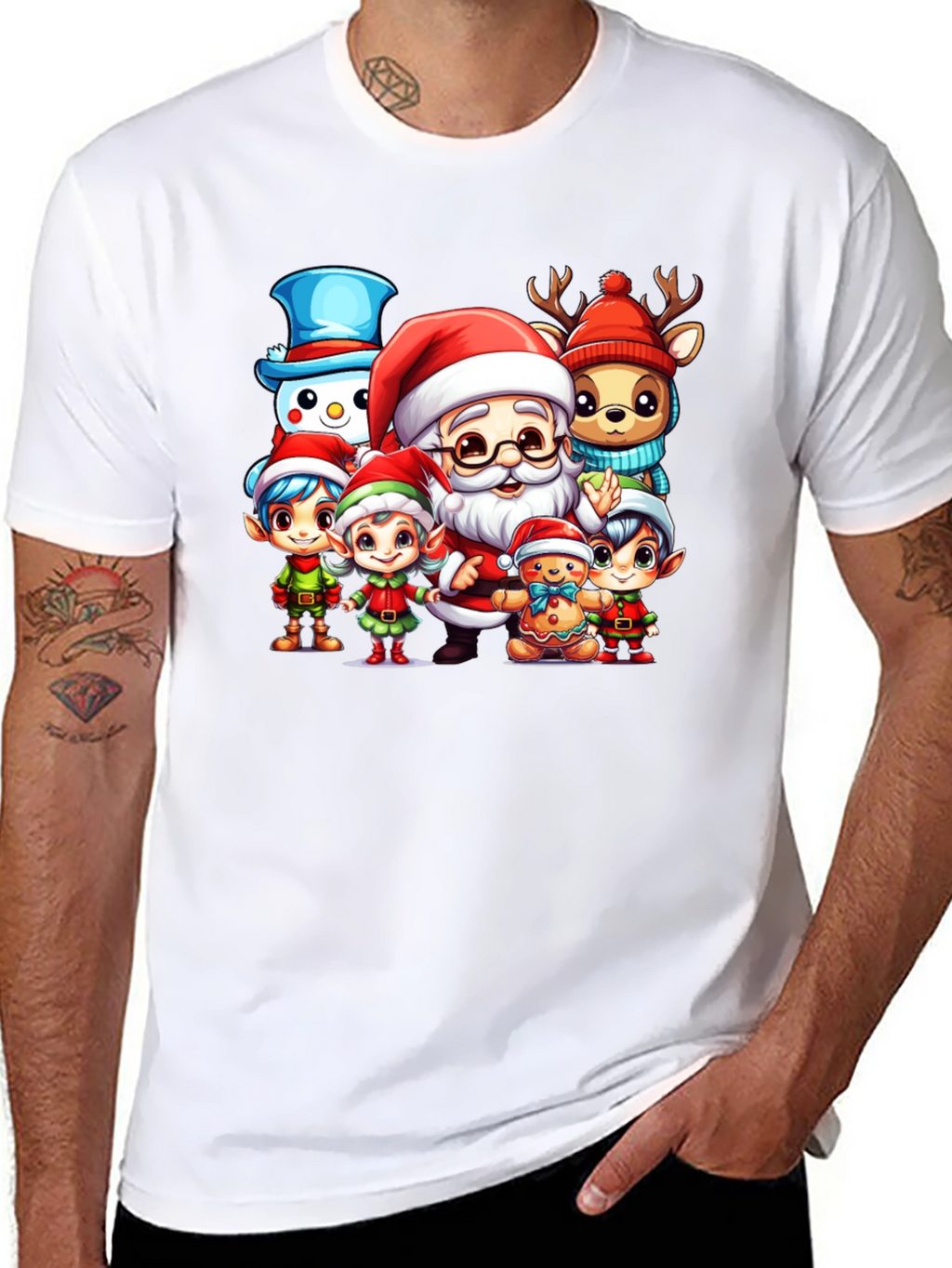Festive Santa & Friends Graphic Tee