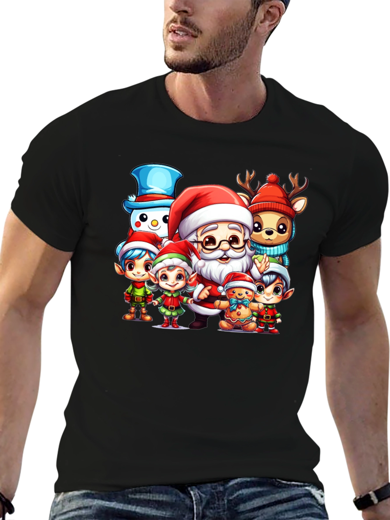 Festive Santa & Friends Graphic Tee