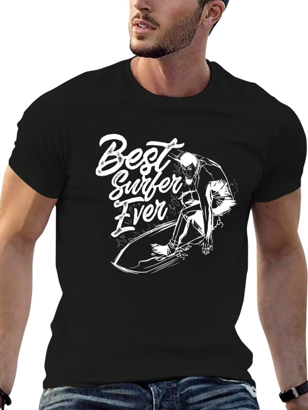 Best Surfer Ever Graphic Tee - Cool Surfing T-Shirt