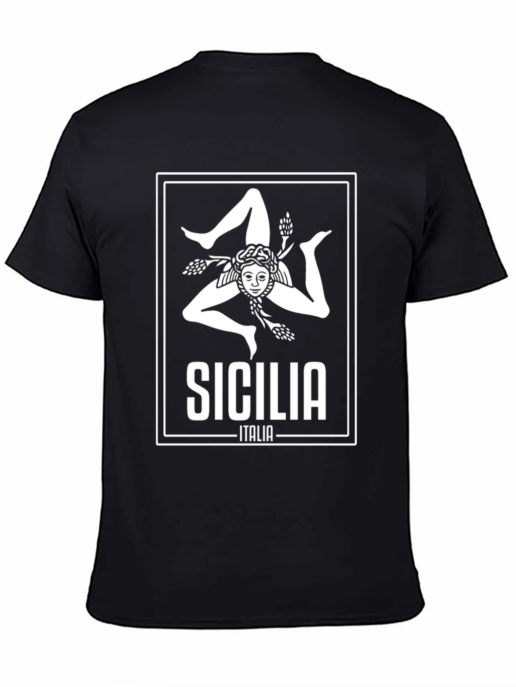 Sicilia Italia Mens Black Graphic Tee