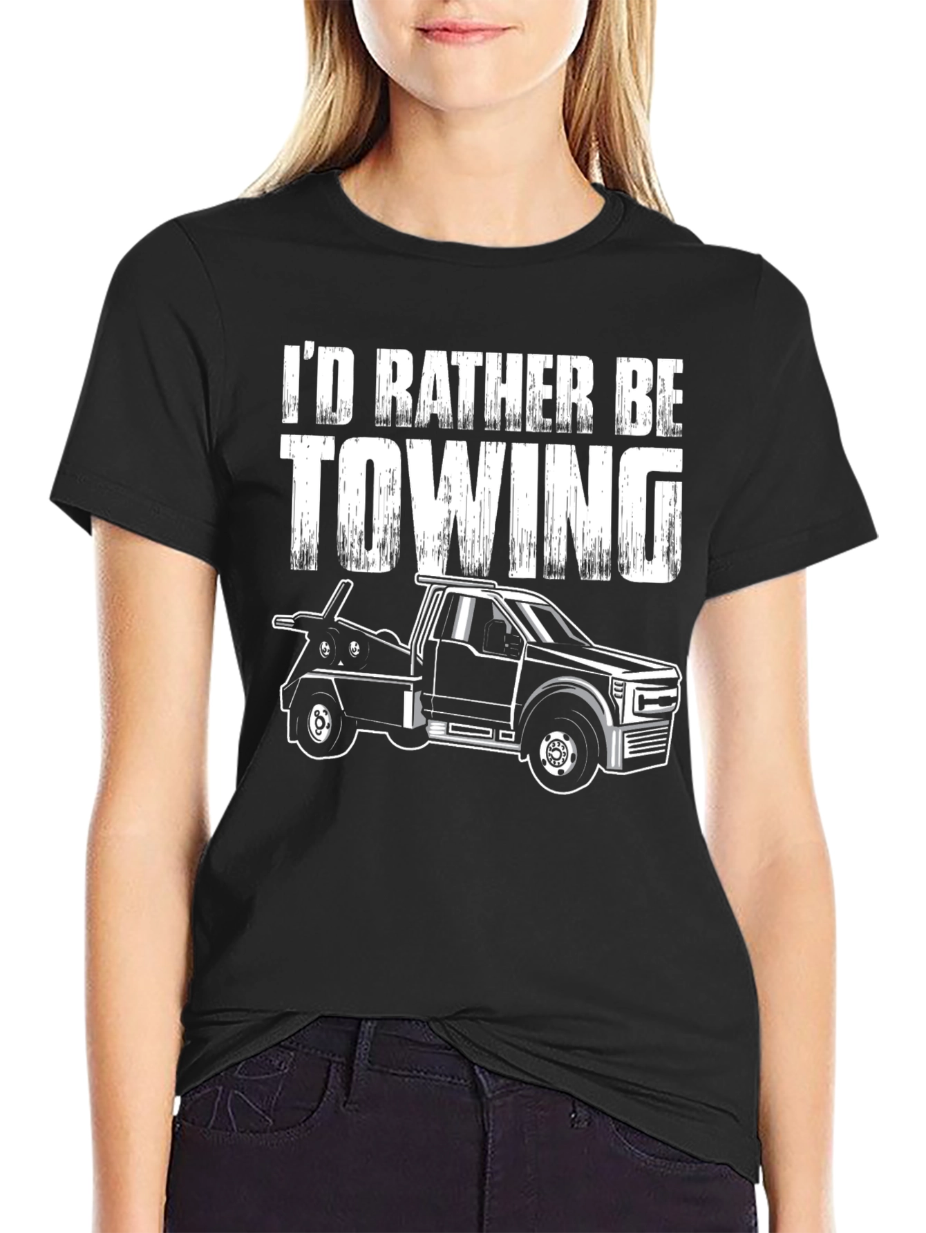 Id Rather Be Towing T-Shirt - Tow Truck Tee