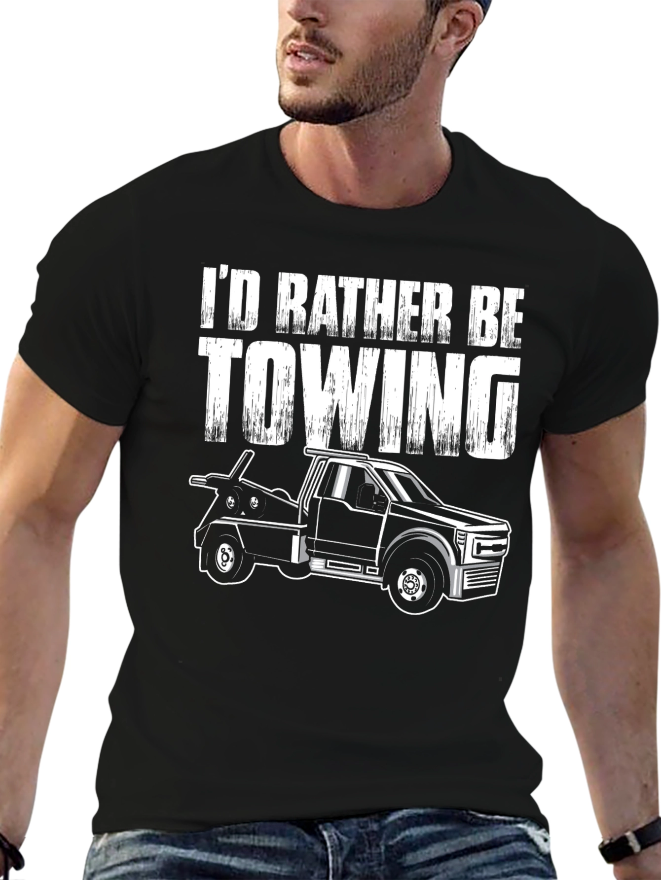 Id Rather Be Towing T-Shirt - Tow Truck Tee