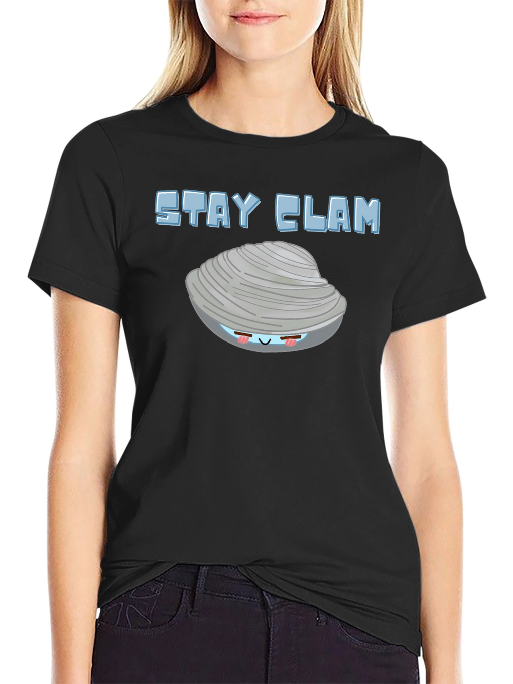 Stay Clam Graphic T-Shirt - Funny Ocean Life Tee