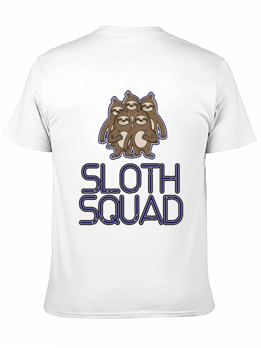 Sloth Squad Graphic Tee - Black Cotton T-Shirt