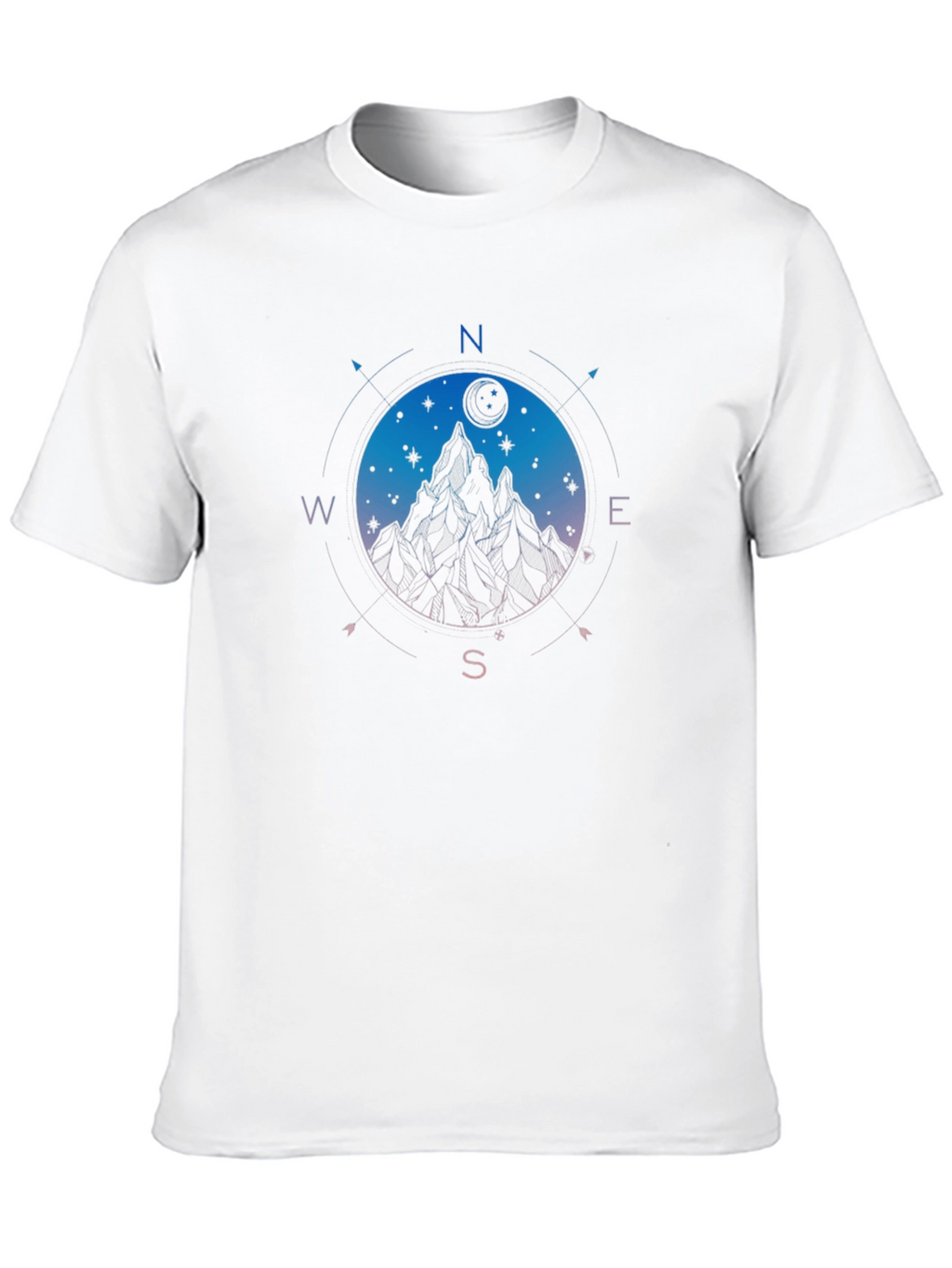 Mountain Compass Graphic Black T-Shirt