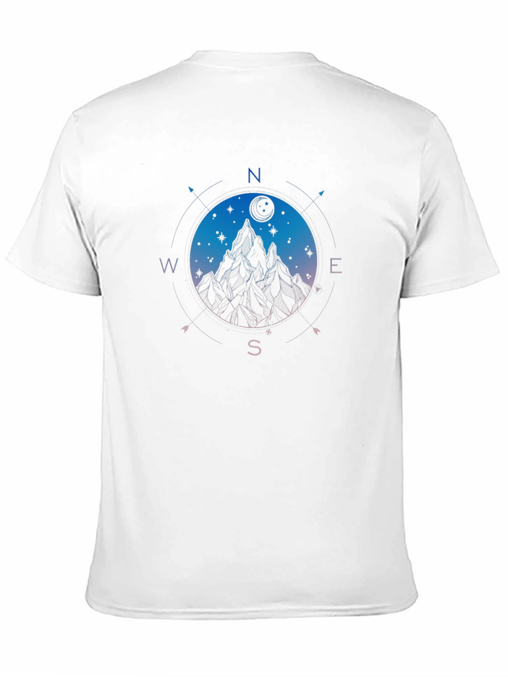Mountain Compass Graphic Black T-Shirt