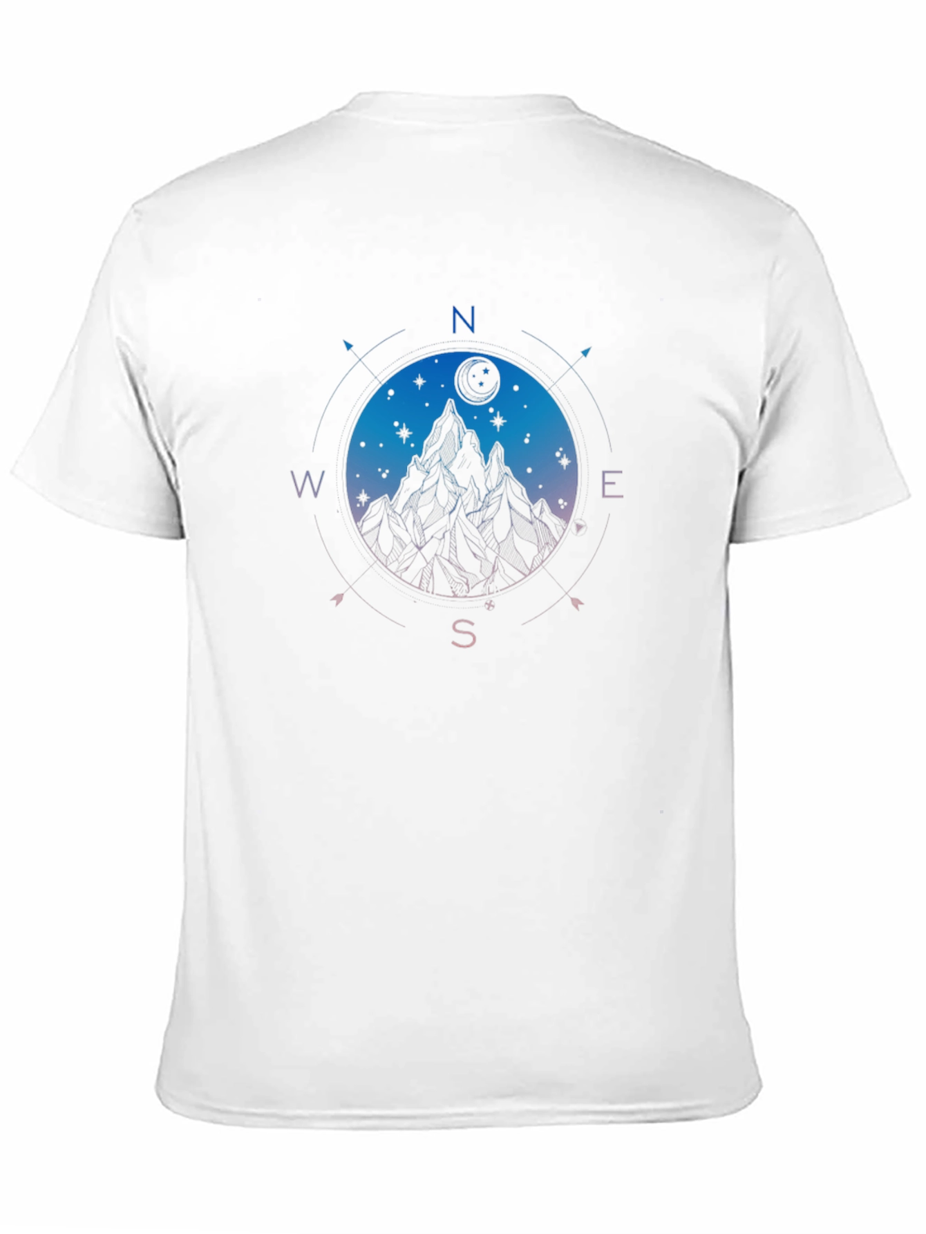 Mountain Compass Graphic Black T-Shirt