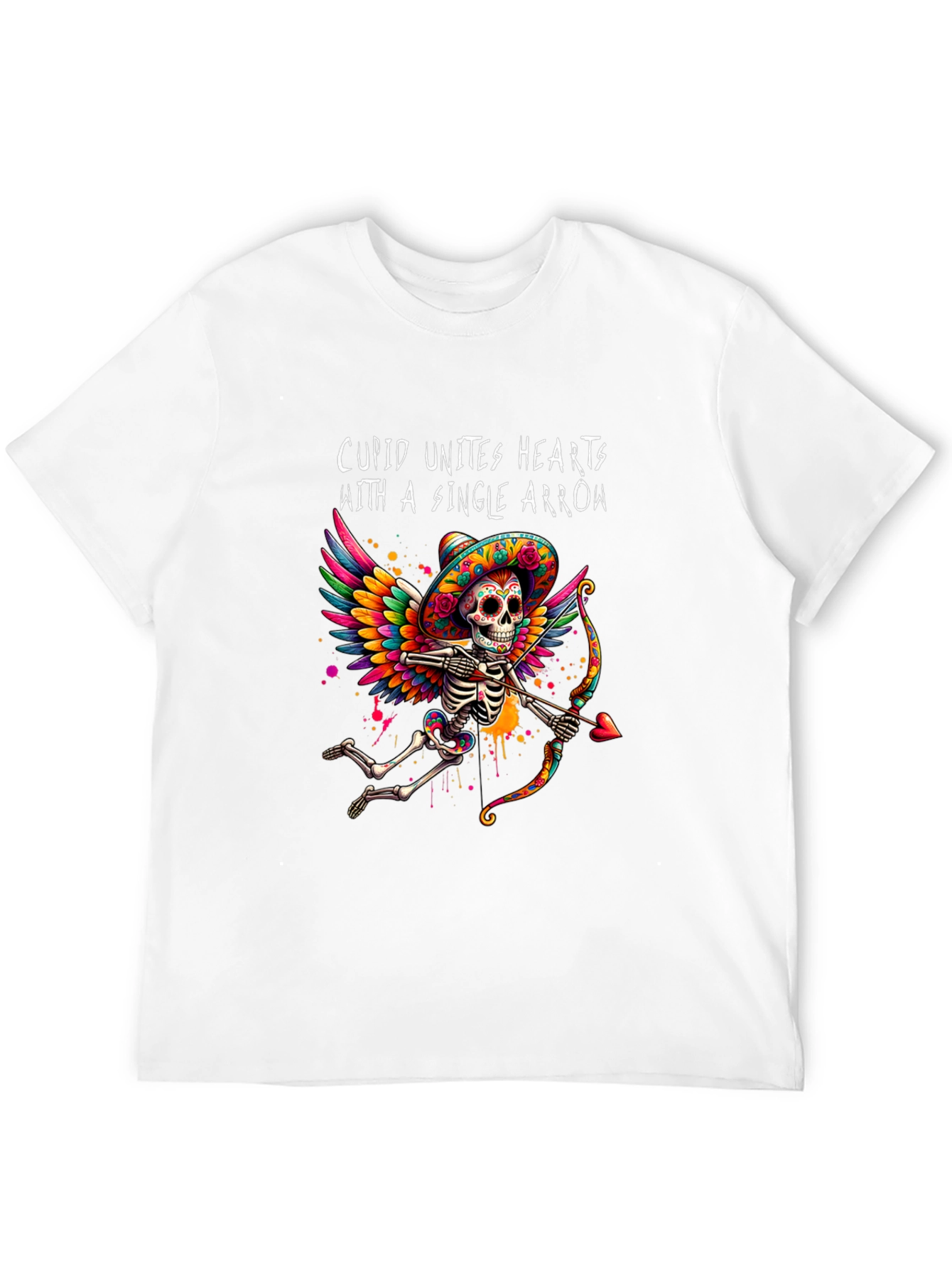 Cupid Skeleton Graphic Tee - Valentines Day