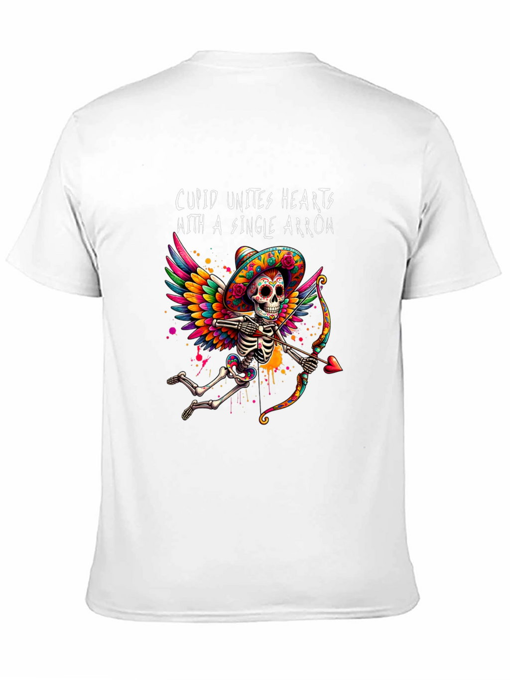 Cupid Skeleton Graphic Tee - Valentines Day