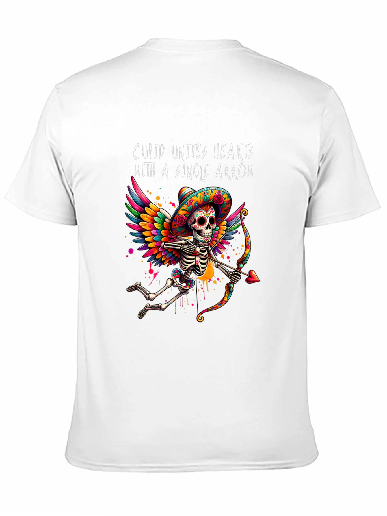 Cupid Skeleton Graphic Tee - Valentines Day