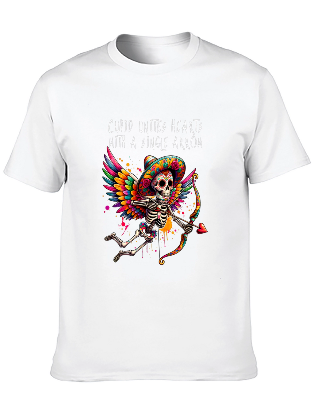 Cupid Skeleton Graphic Tee - Valentines Day
