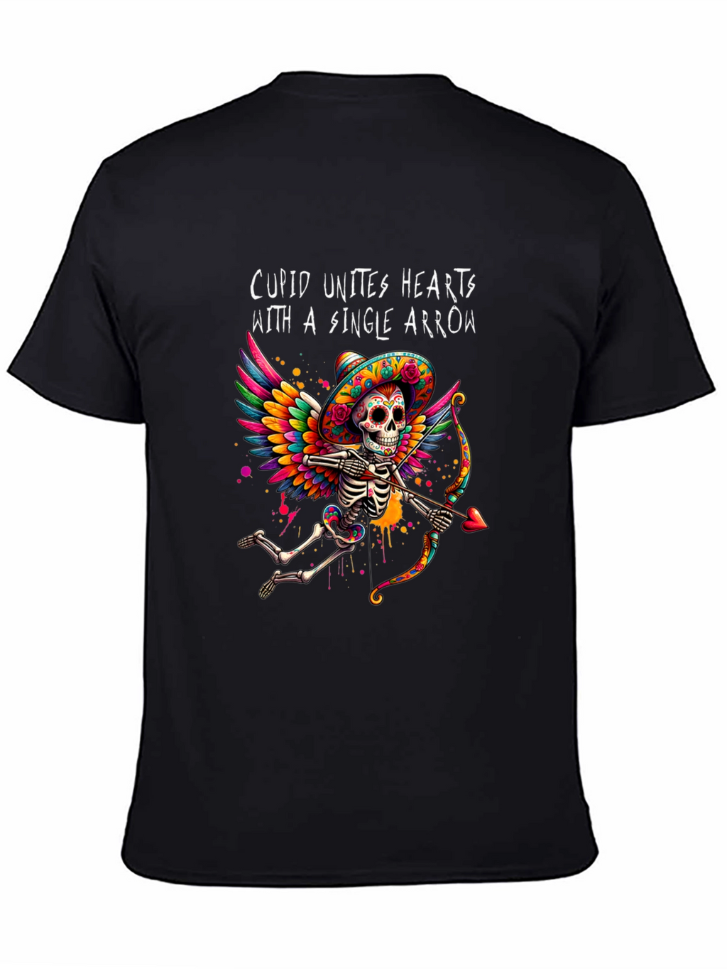 Cupid Skeleton Graphic Tee - Valentines Day