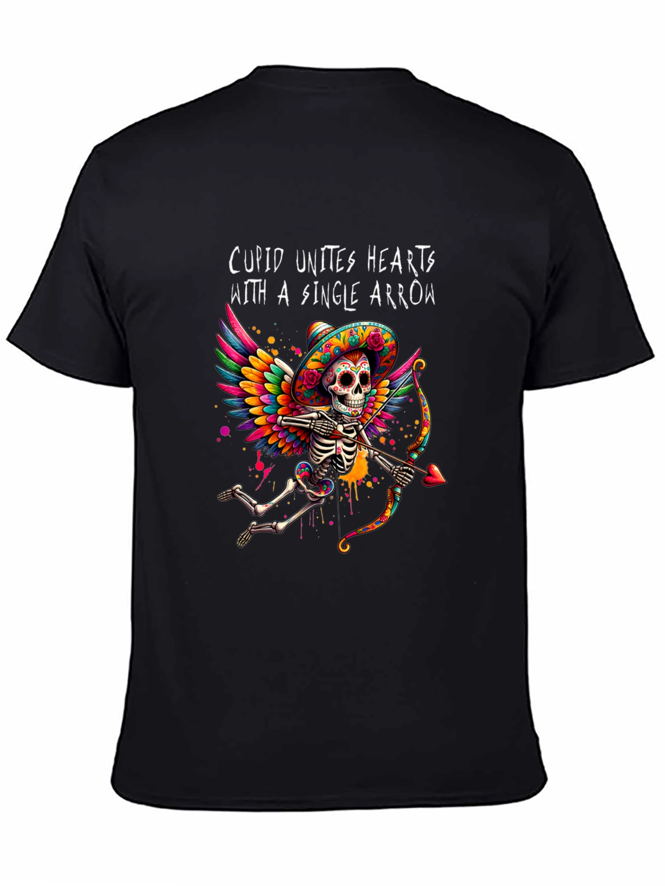Cupid Skeleton Graphic Tee - Valentines Day