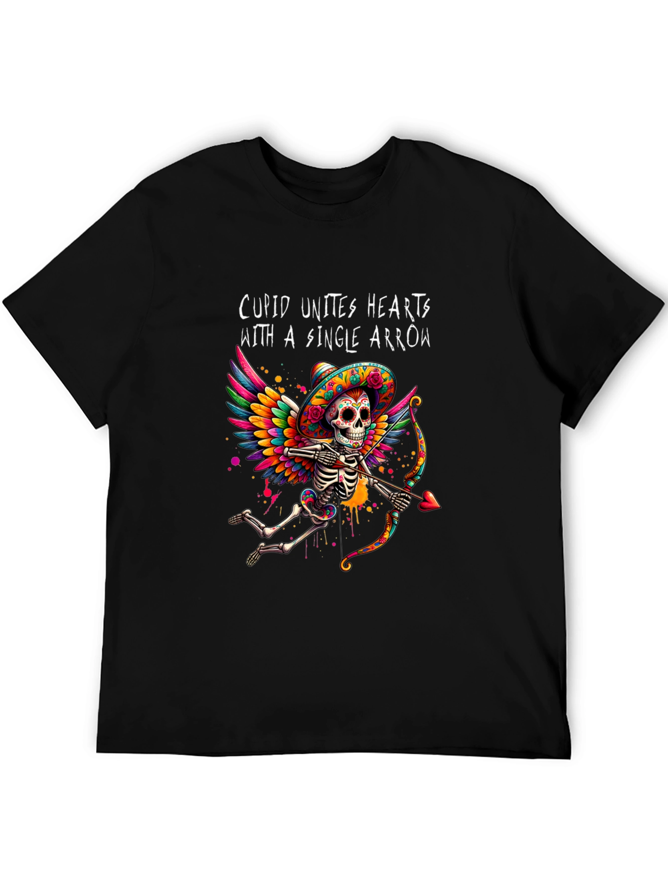 Cupid Skeleton Graphic Tee - Valentines Day