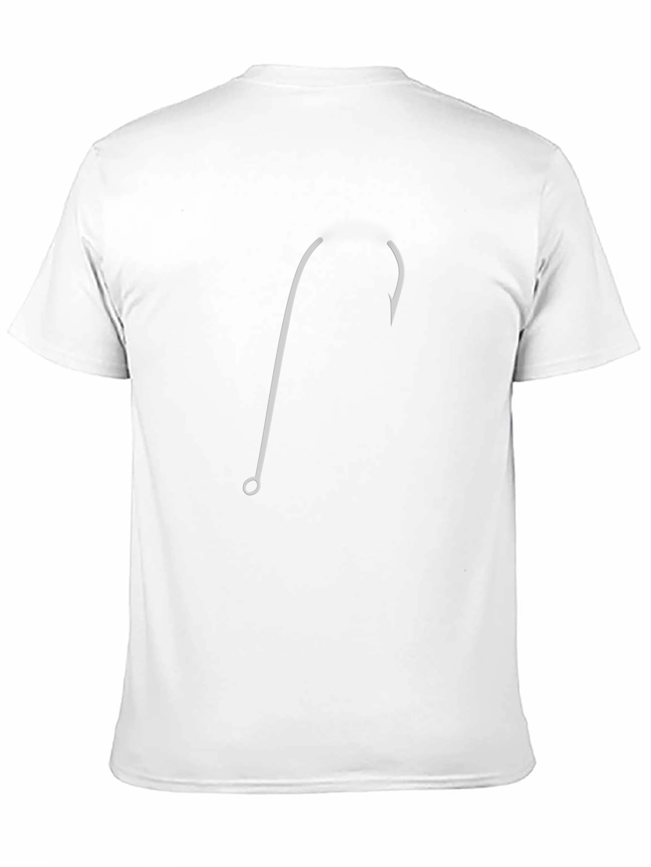 Fishing Hook Graphic Tee - Black Cotton T-Shirt