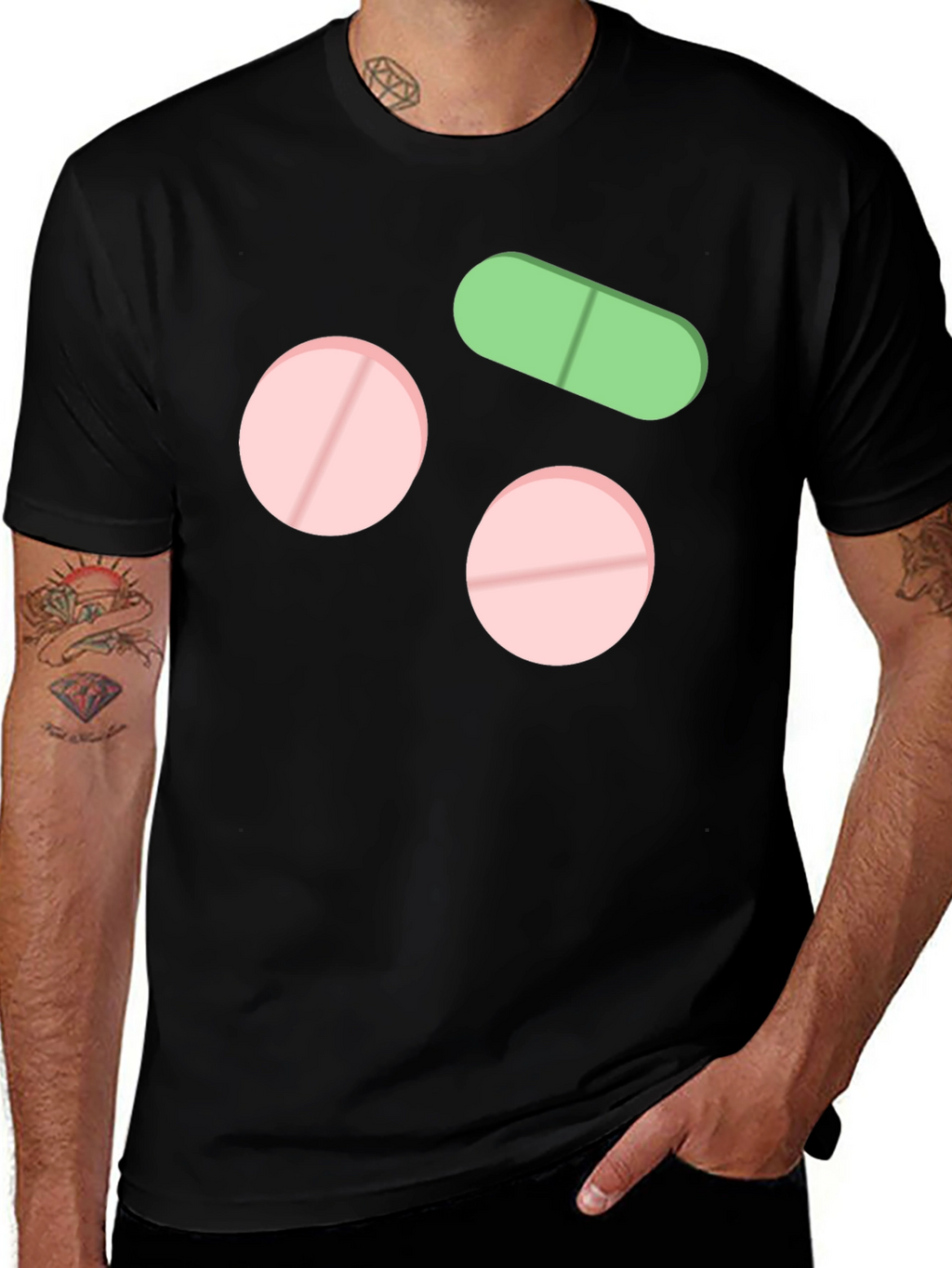 Pills Graphic T-Shirt Black