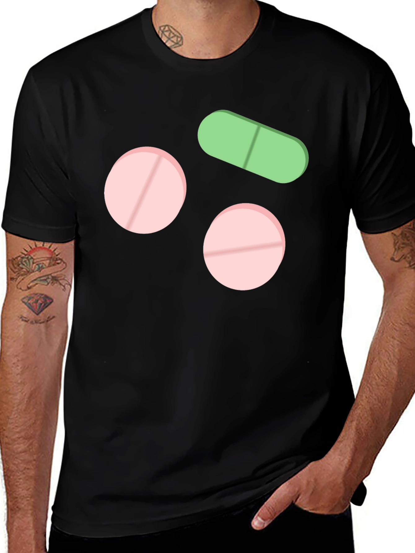 Pills Graphic T-Shirt Black