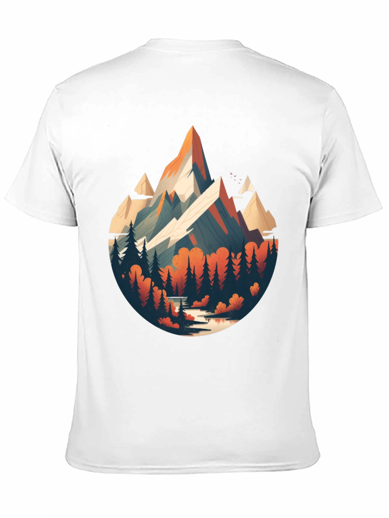 Mountain Scene Graphic Black T-Shirt