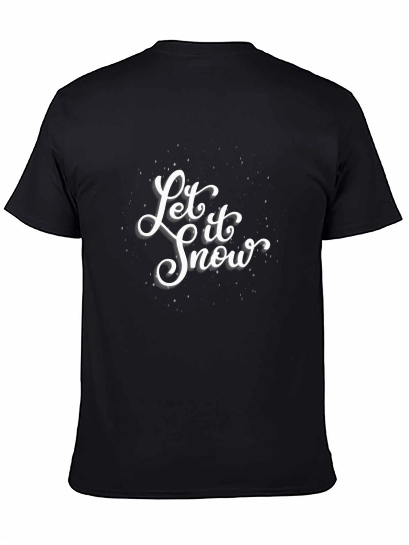 Let It Snow Graphic Tee - Black Cotton T-Shirt