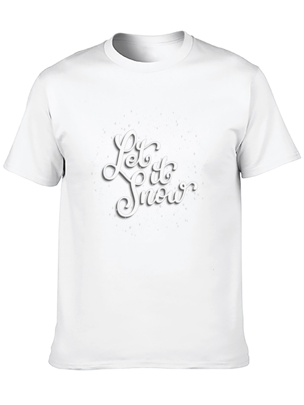 Let It Snow Graphic Tee - Black Cotton T-Shirt