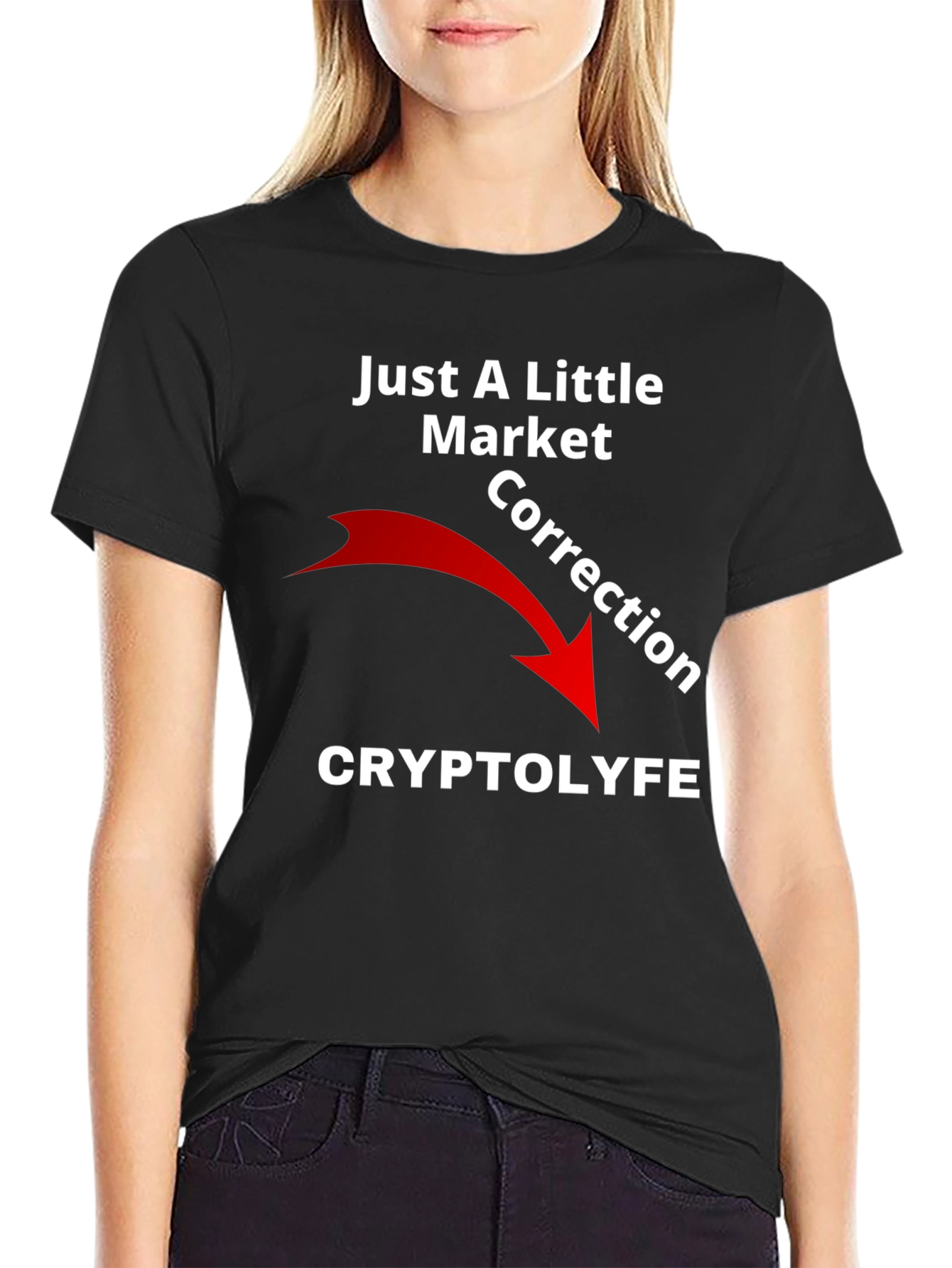 CryptoLyfe Market Correction Graphic T-Shirt