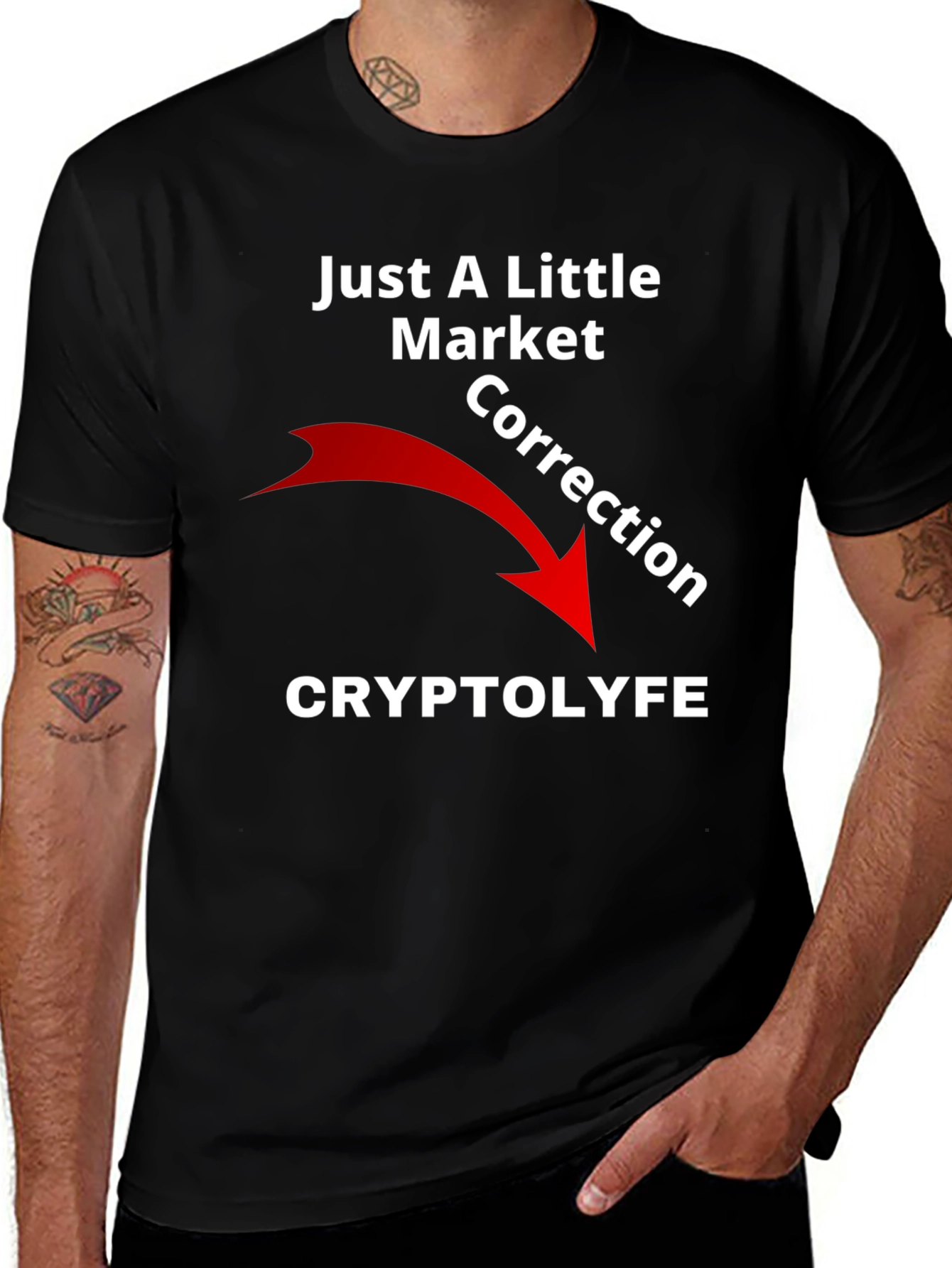 CryptoLyfe Market Correction Graphic T-Shirt