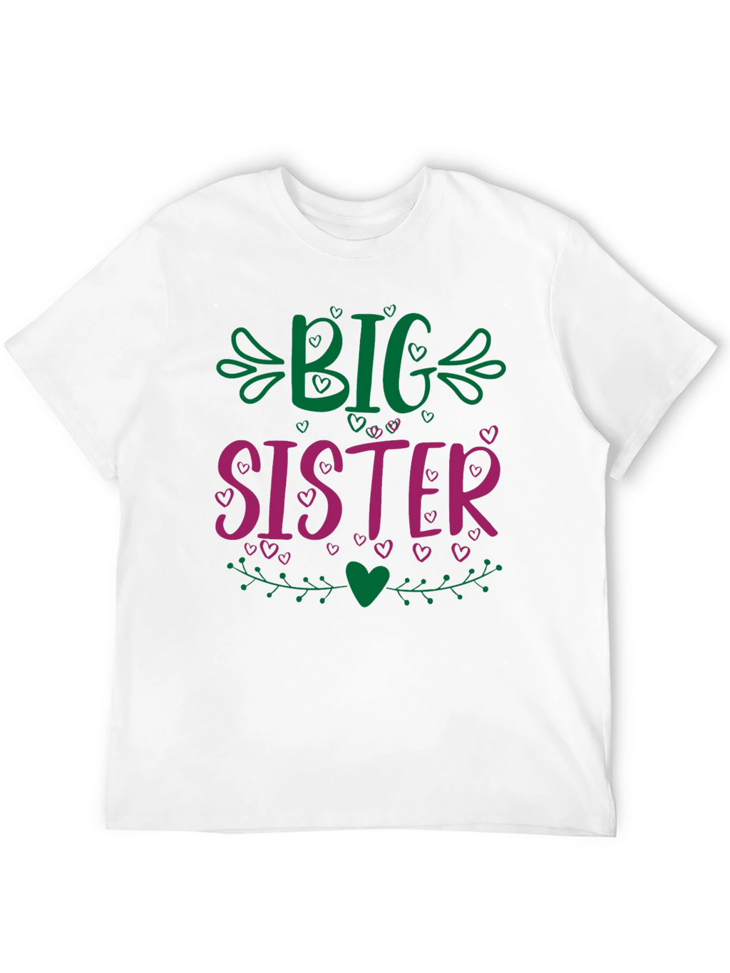 Big Sister Graphic Tee - Cute Family Gift