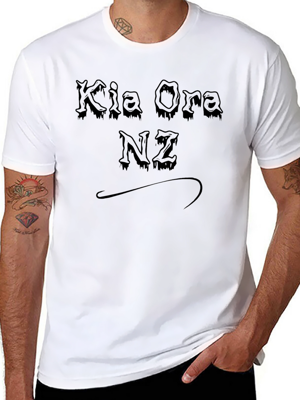 Kia Ora NZ Graphic Tee - Black T-Shirt