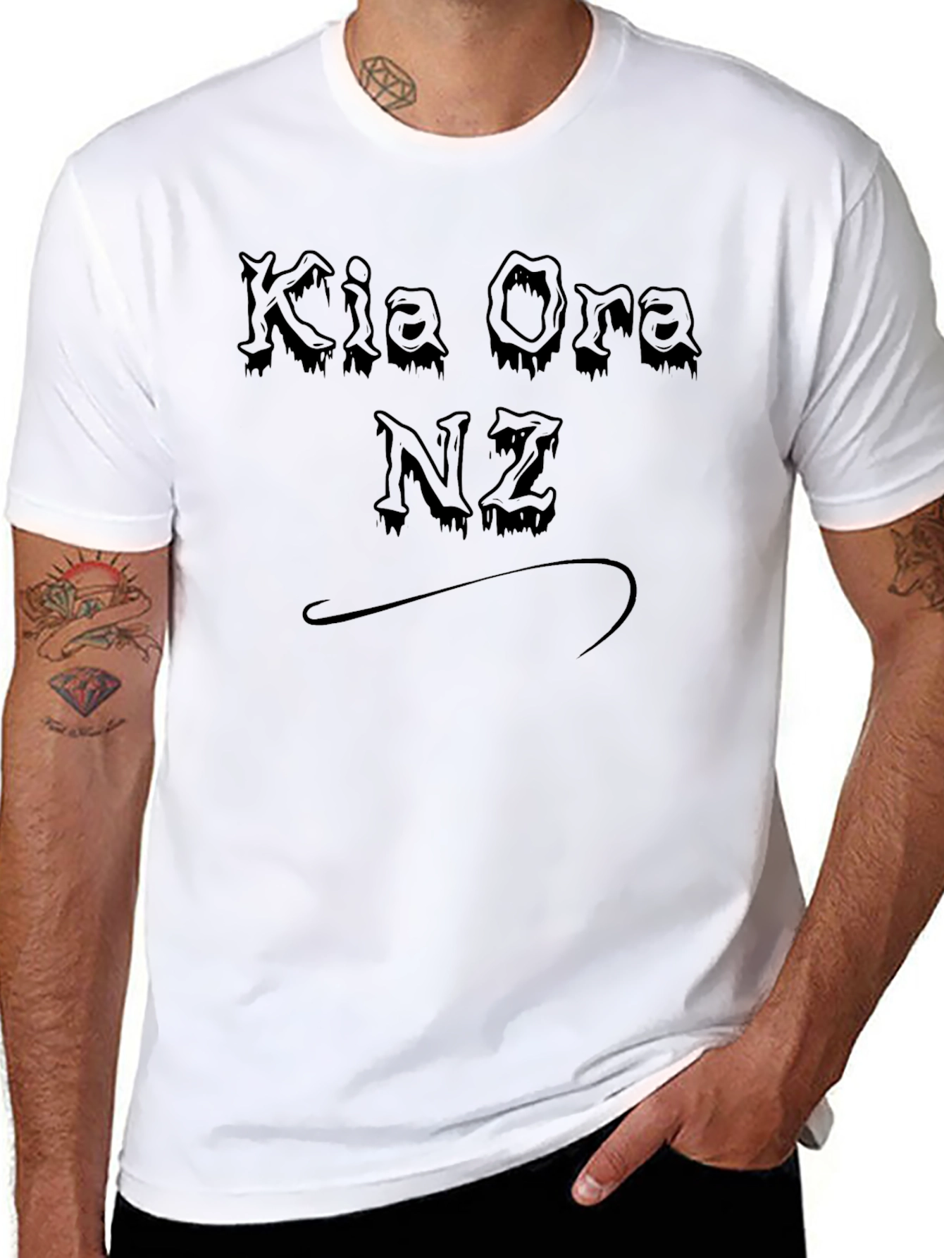 Kia Ora NZ Graphic Tee - Black T-Shirt
