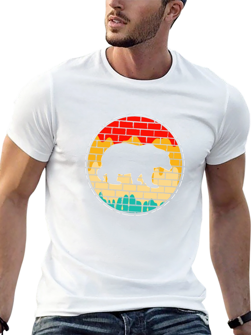 Retro Bear Brick T-Shirt