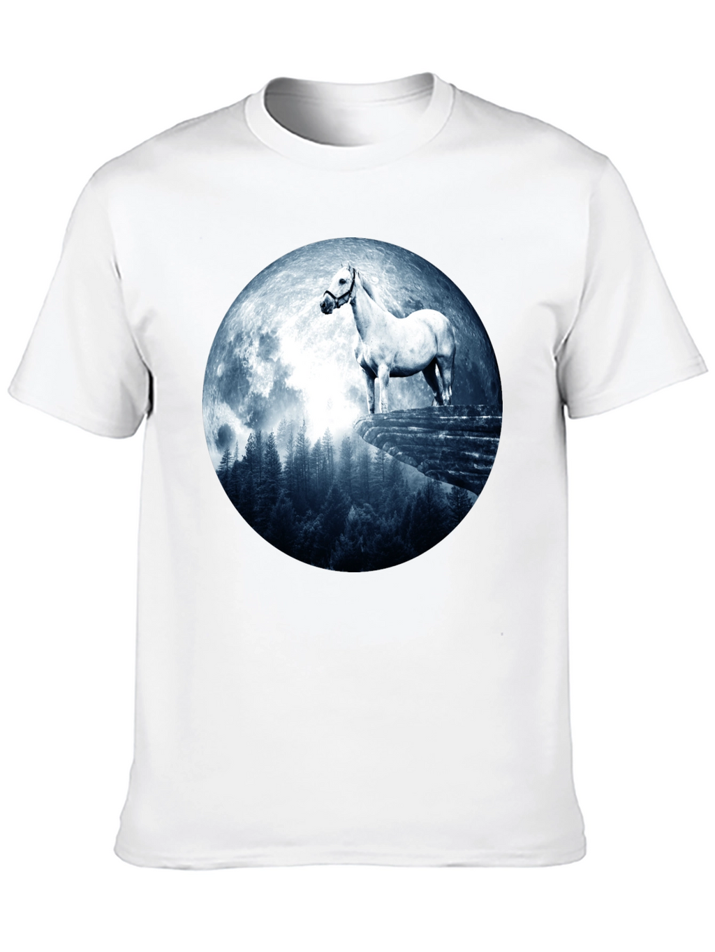 Horse and Moon Graphic T-Shirt