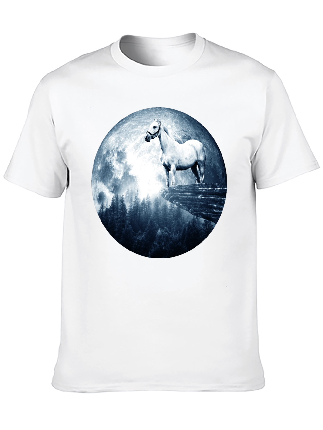 Horse and Moon Graphic T-Shirt