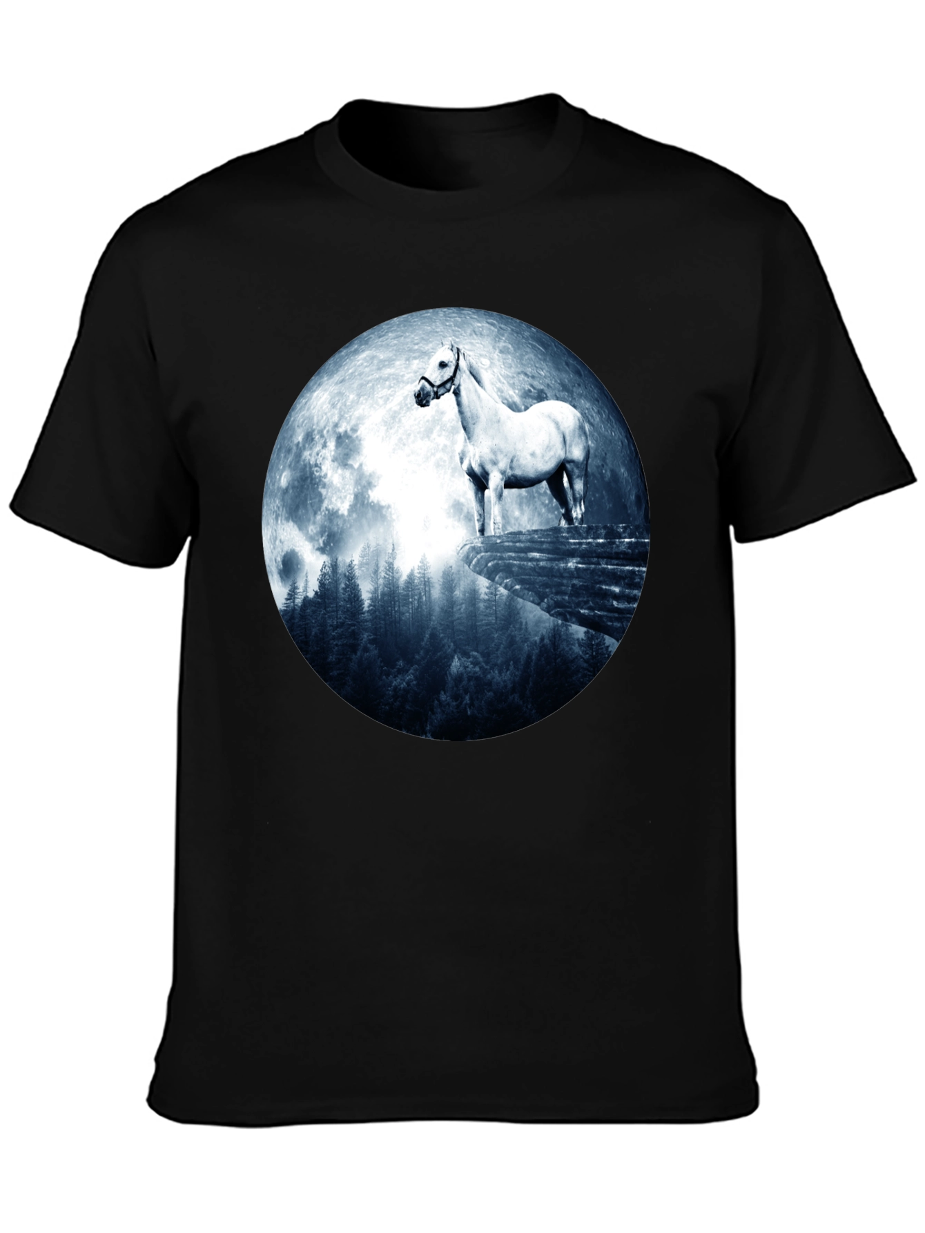 Horse and Moon Graphic T-Shirt