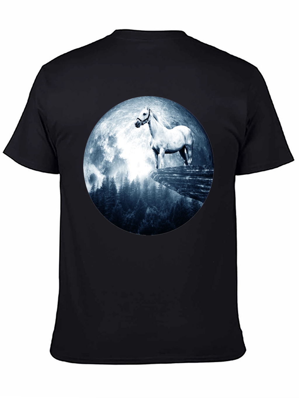 Horse and Moon Graphic T-Shirt