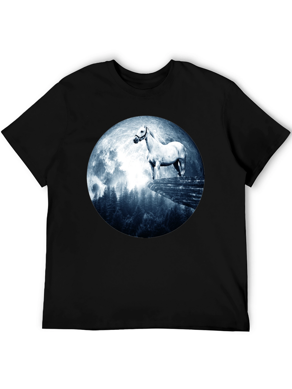 Horse and Moon Graphic T-Shirt