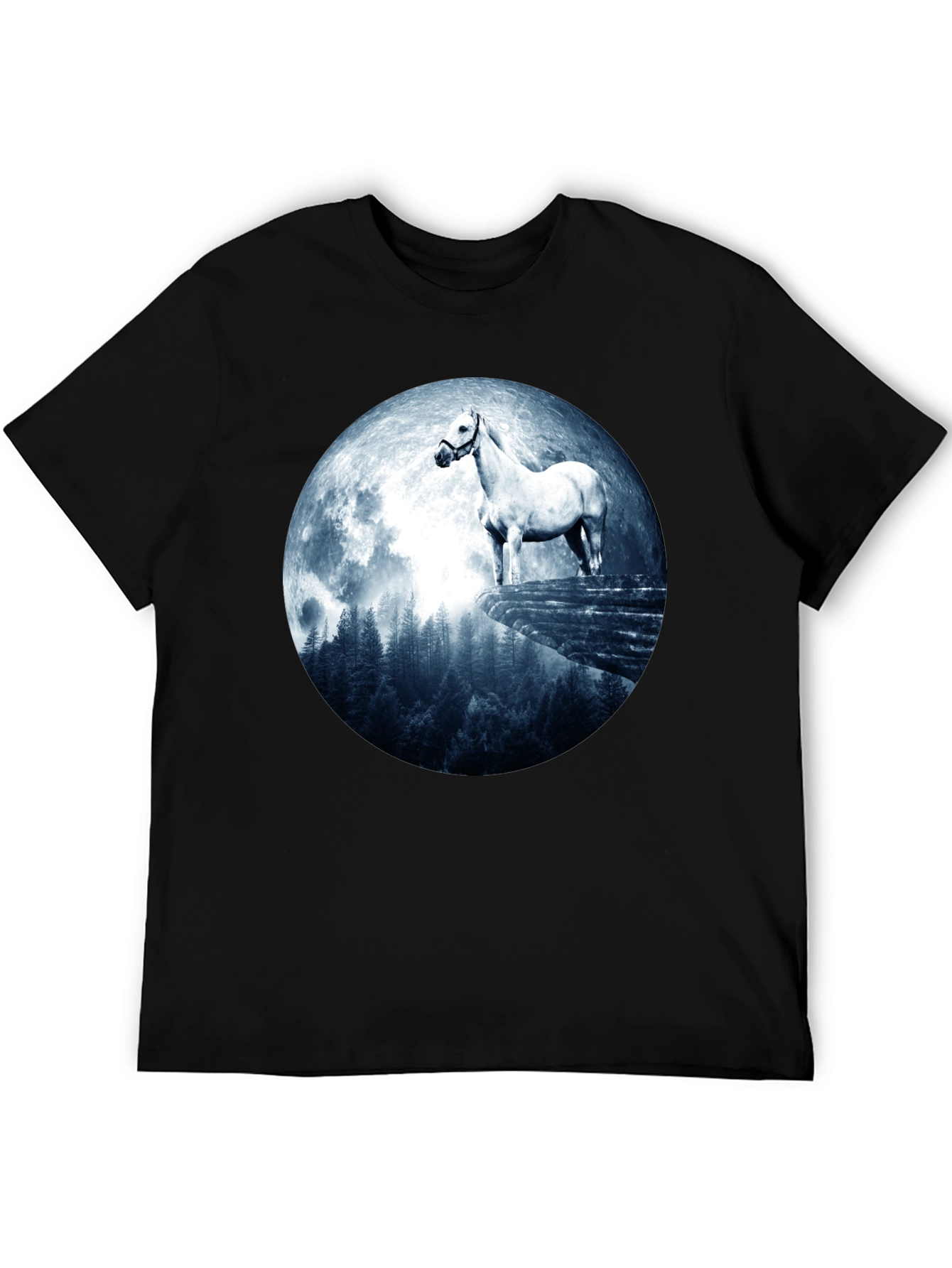 Horse and Moon Graphic T-Shirt