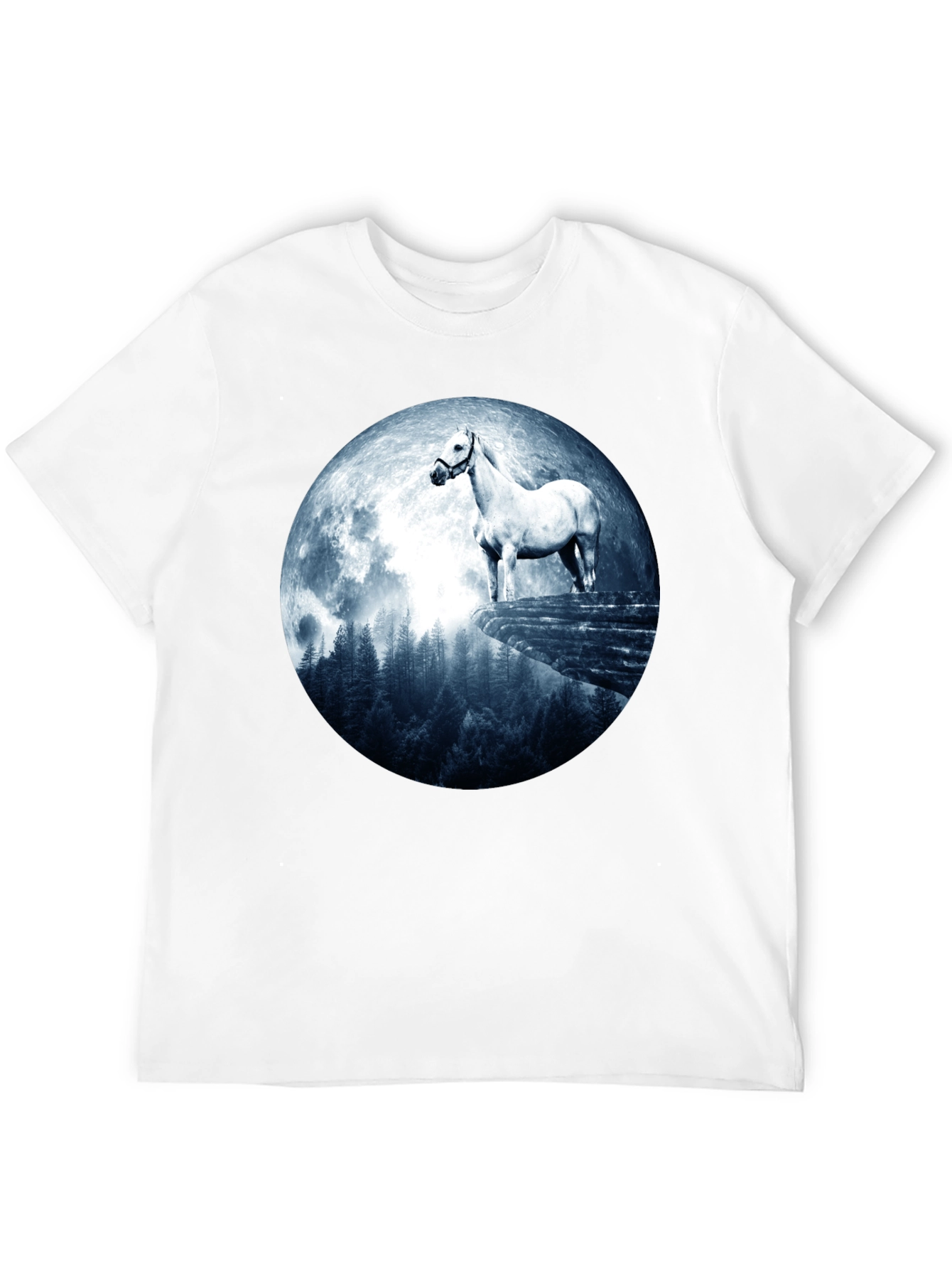 Horse and Moon Graphic T-Shirt