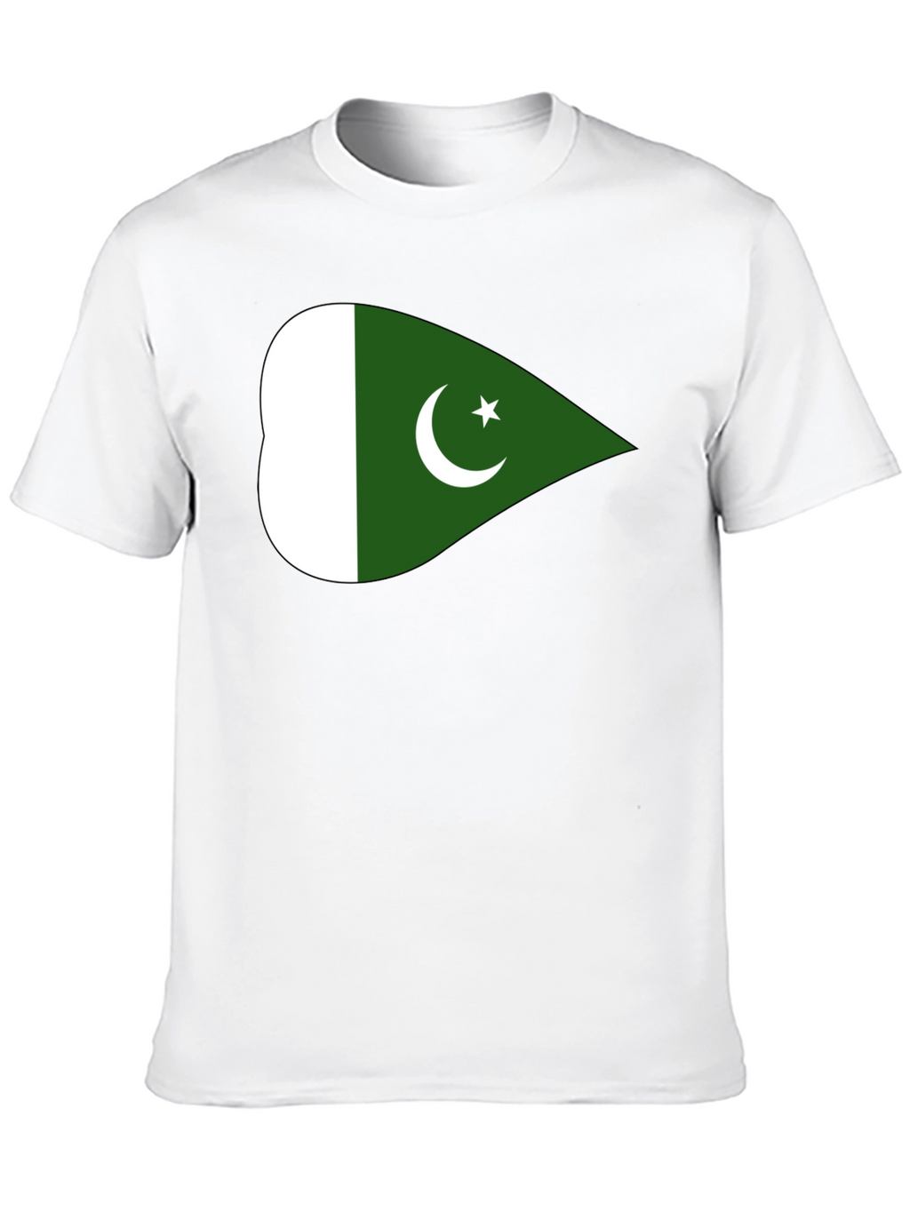 Pakistan Flag T-Shirt - Black Crew Neck Cotton Tee