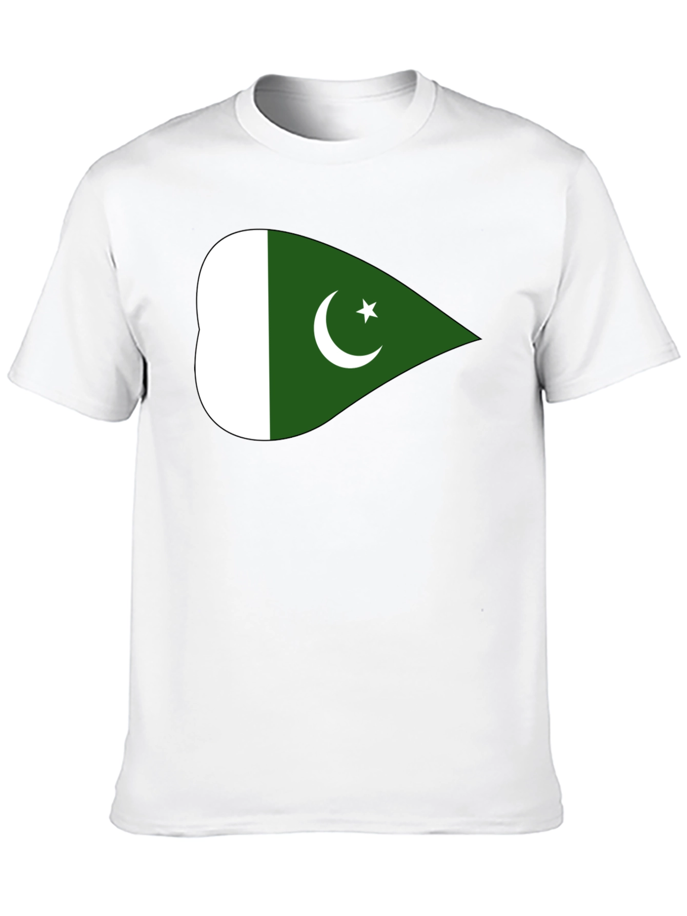 Pakistan Flag T-Shirt - Black Crew Neck Cotton Tee